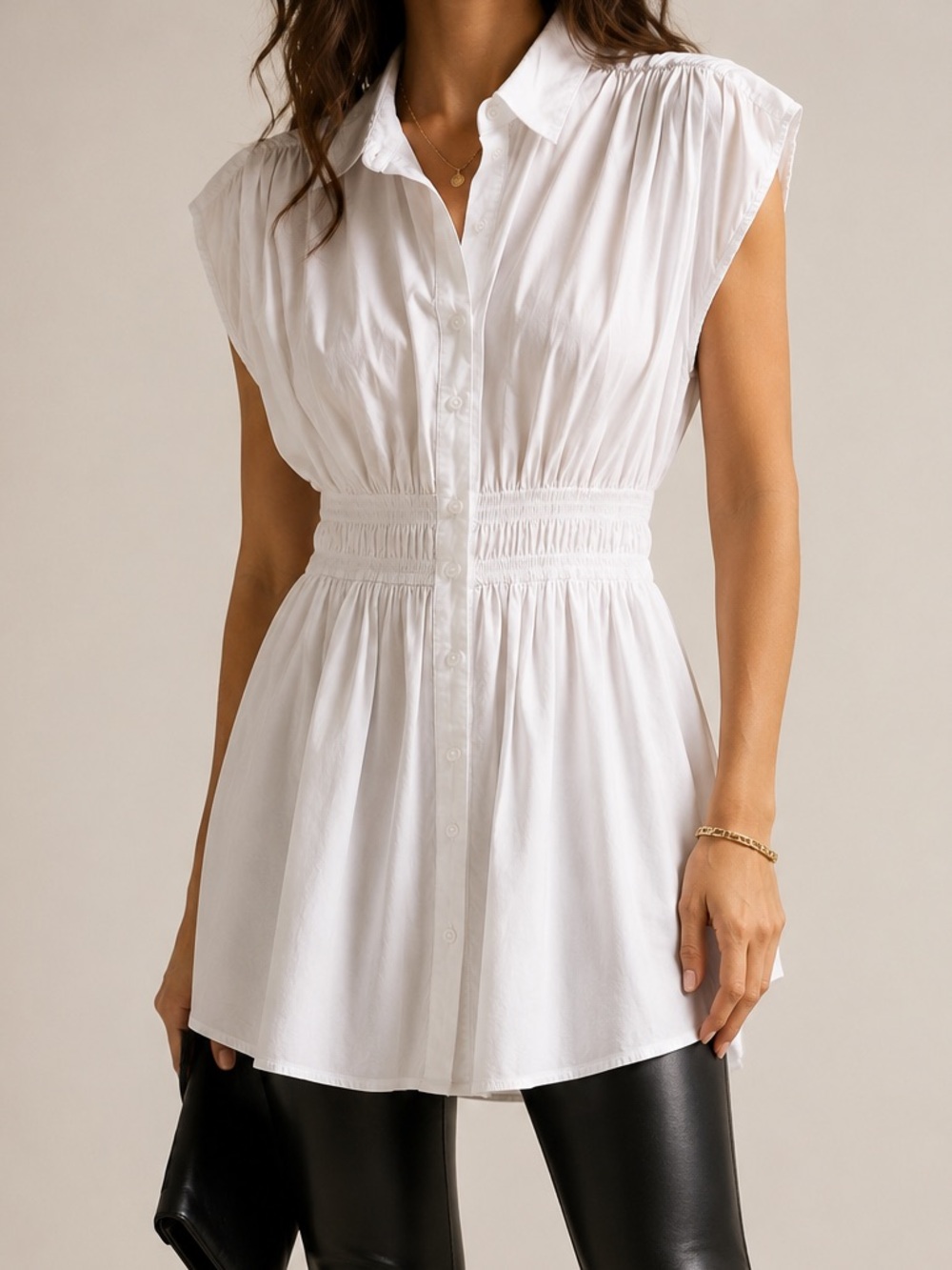 Zara Cotton Tunic Blouse MEDIUM
